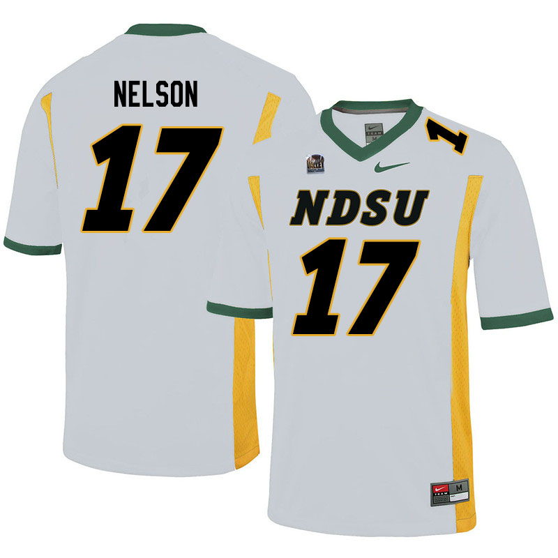 Men #17 RaJa Nelson North Dakota State Bison College Football Jerseys Sale-White